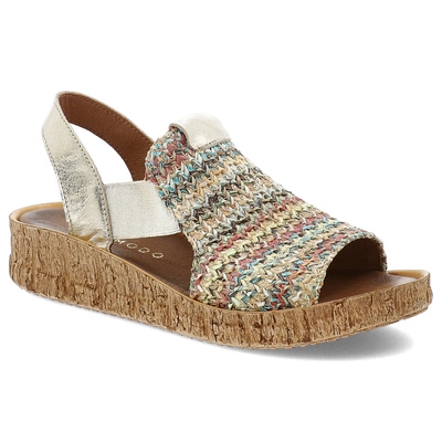 Sandały ARMODO - 40449 Plecionka Multi/Kryształ Złoto