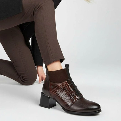 Botki ARMODO - 60503 S.Czekolada+Matrix+W