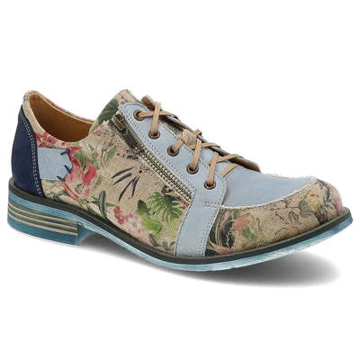 Halbschuhe MACIEJKA - 5096A-34/00-5 Hellblau/Blumen