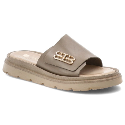 Klapki ARMODO - 40442 Bf.Taupe+Zł.