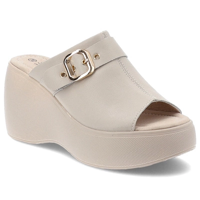 Klapki S.BARSKI - LR51-542 Beige