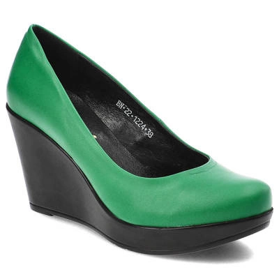 Czółenka KARINO - 1224/026-P Zielony/Lico