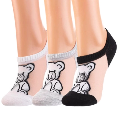 Baleriny MORAJ 3 Pary - CDB200-139 Mix Kolor