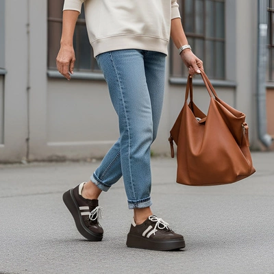 Sneakersy ARMODO - N1068S10 - Czekolada 1007/1230/552