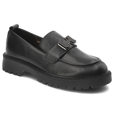 Półbuty VINCEZA - 62187 BK Czarny Lico