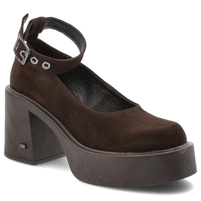 Półbuty KARINO - 5638/015-P Mokka/Welur