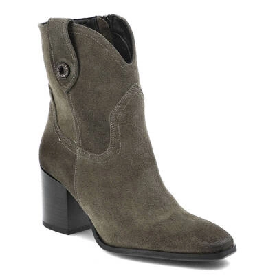 Botki KARINO - 4856/066-F Zielony/Welur