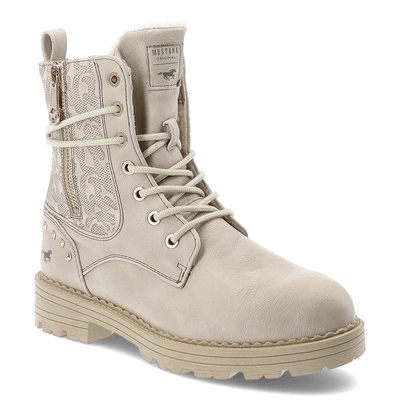 Trzewiki MUSTANG - 1472-603-243 Ivory