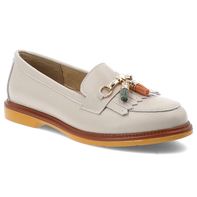 Mokasyny S.BARSKI - LR51-768 Beige/Orange