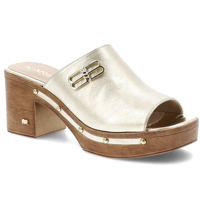 Klapki KARINO - 5093/074-P Złoty/Lico