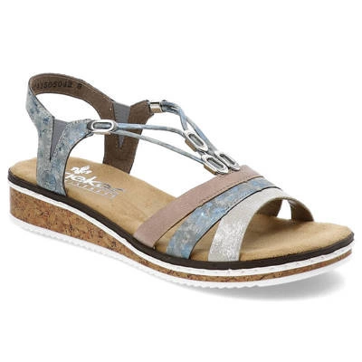 Sandały RIEKER - V36G4-40 Blue Combination