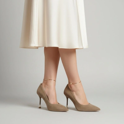 Czółenka CHEBELLO - 5021_-084-000-PSK-S423 Beż Welur