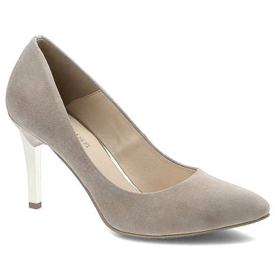 Czółenka DAMISS - DS-531/1/A Cappucino Zamsz