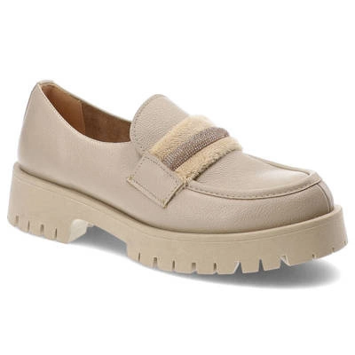 Półbuty LEMAR - 20145 V.Taupe+Zł.