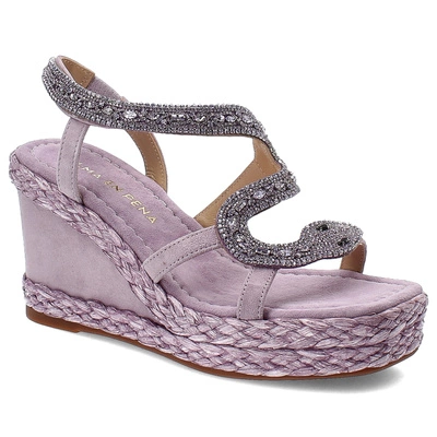 Sandały ALMA EN PENA - V240989 Suede Lilac