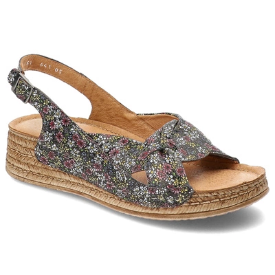 Sandały POLLONUS - 5-1641-005 Kwiaty DR