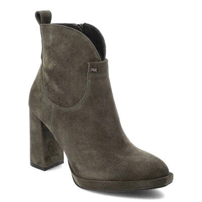 Botki KARINO - 4830/066-F Zielony/Welur